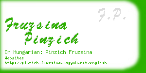 fruzsina pinzich business card